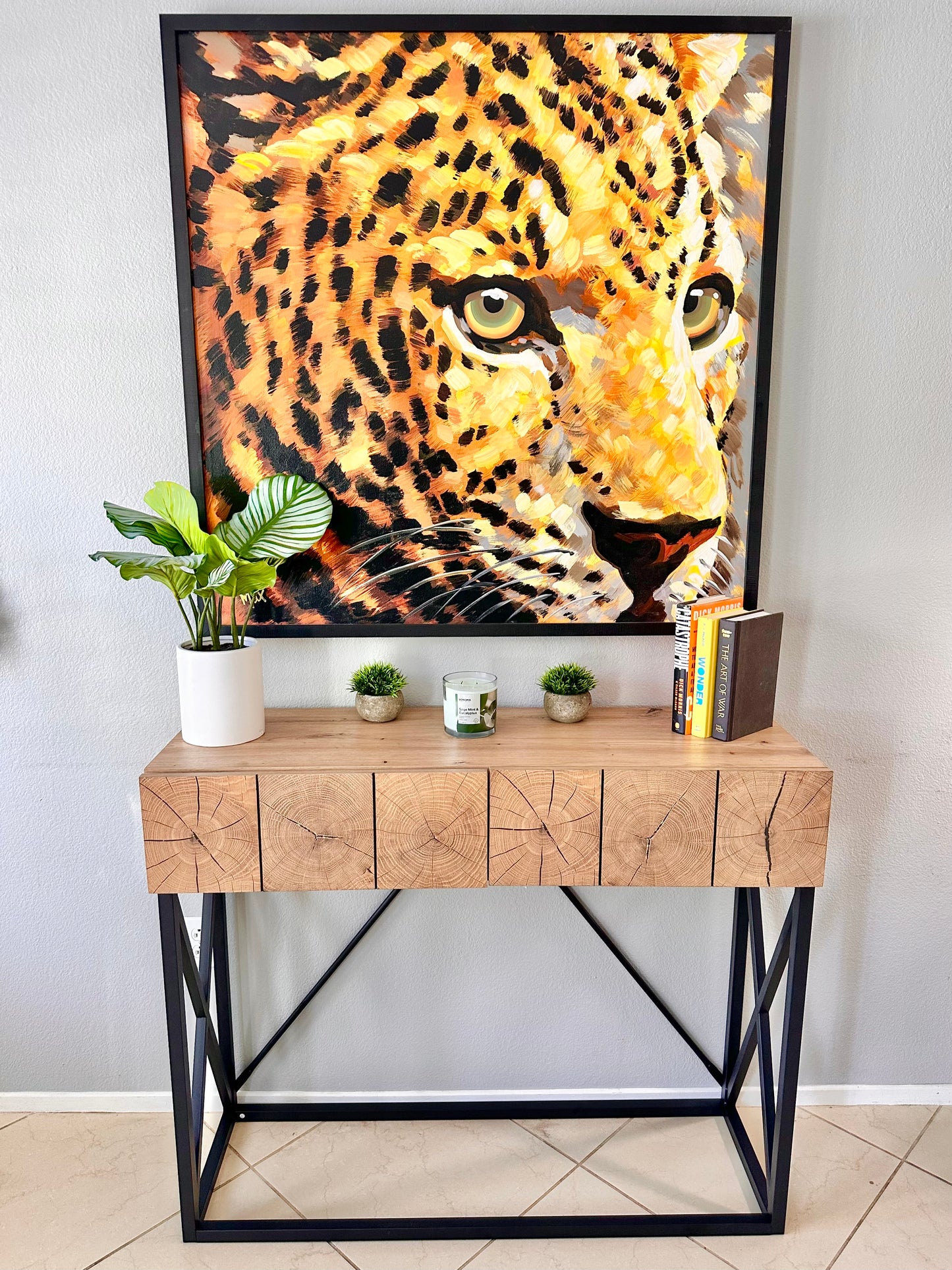 2 Drawer Wooden Entryway Table