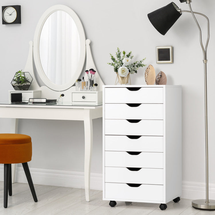 White 7 Drawer Storage Unit