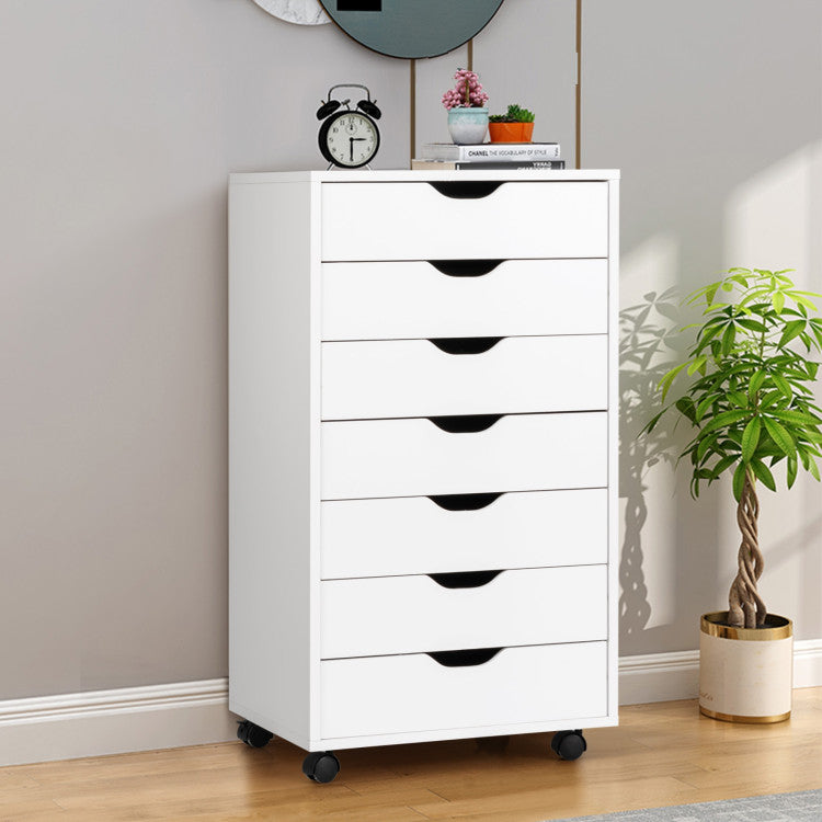 White 7 Drawer Storage Unit