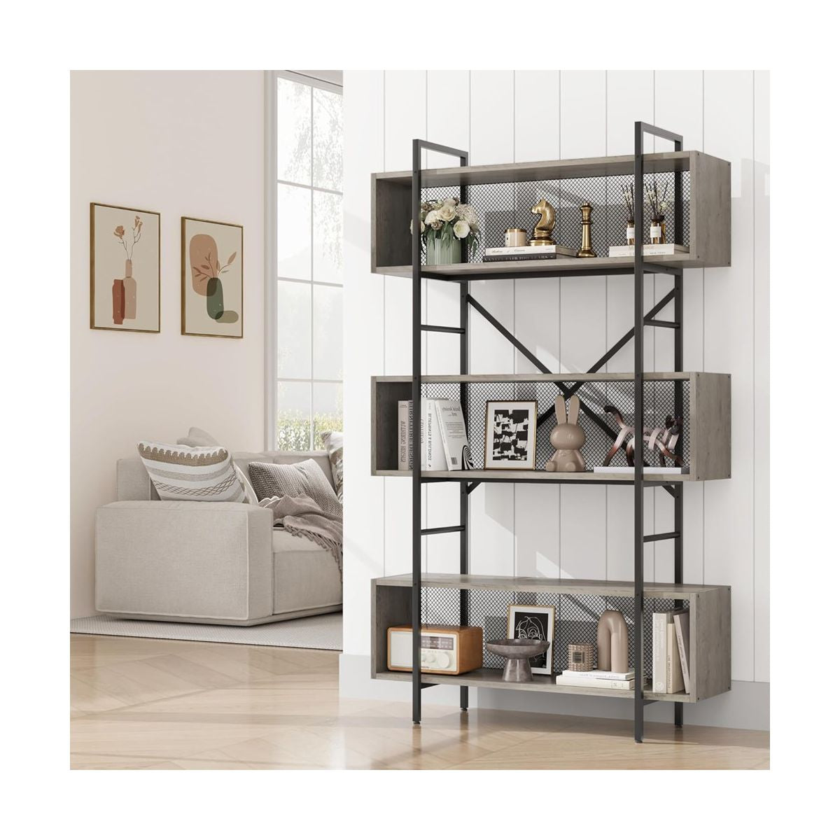 6 Tier Modern Contemporary Book Shelf