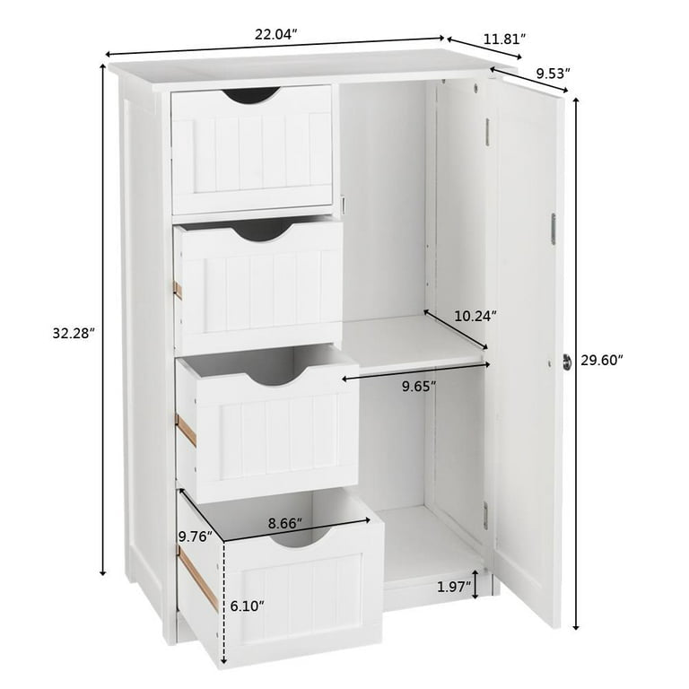 4 Drawer Storage Cabinet