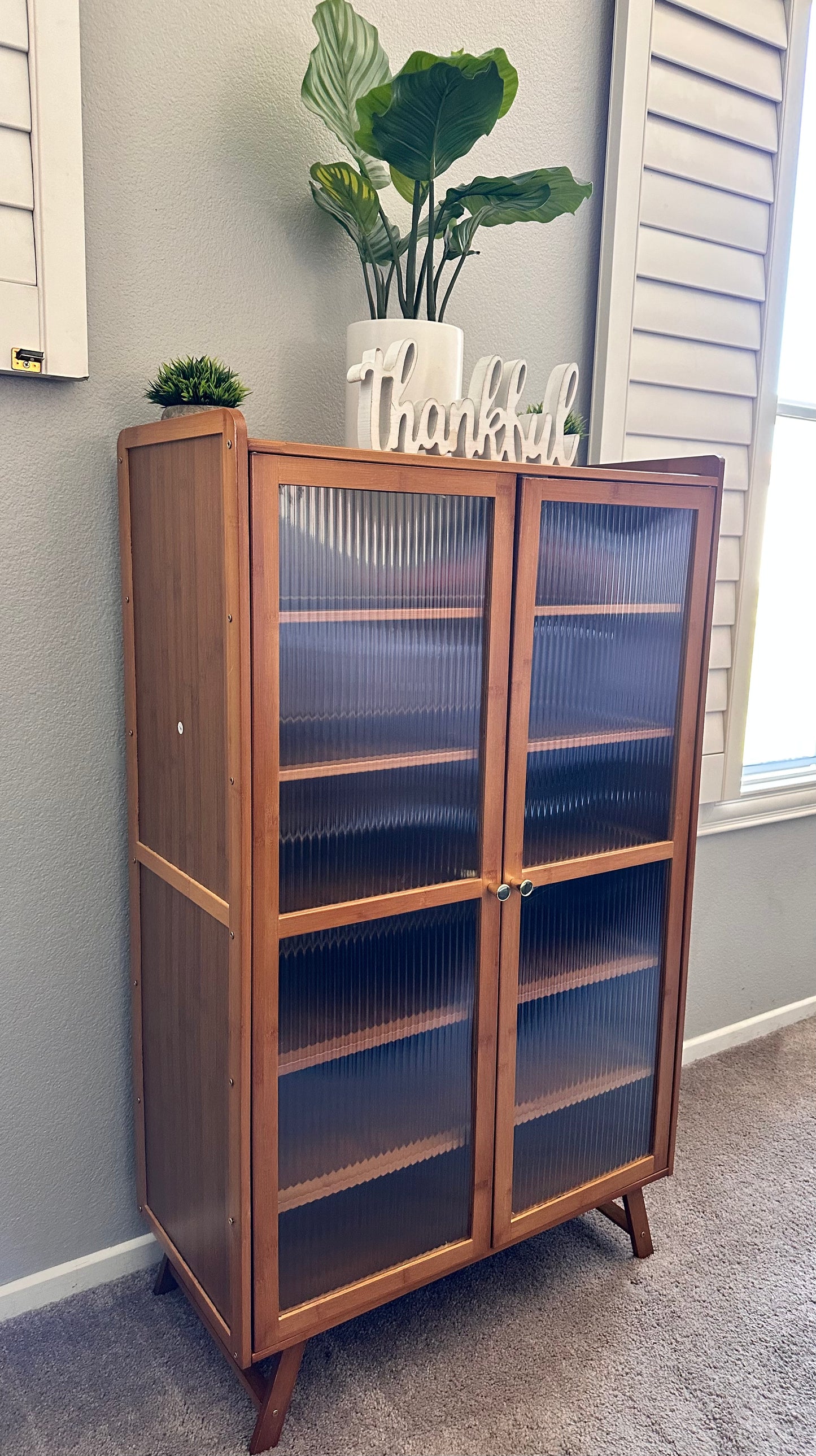 Bamboo 7 Tier Shoe Rack Cabinet