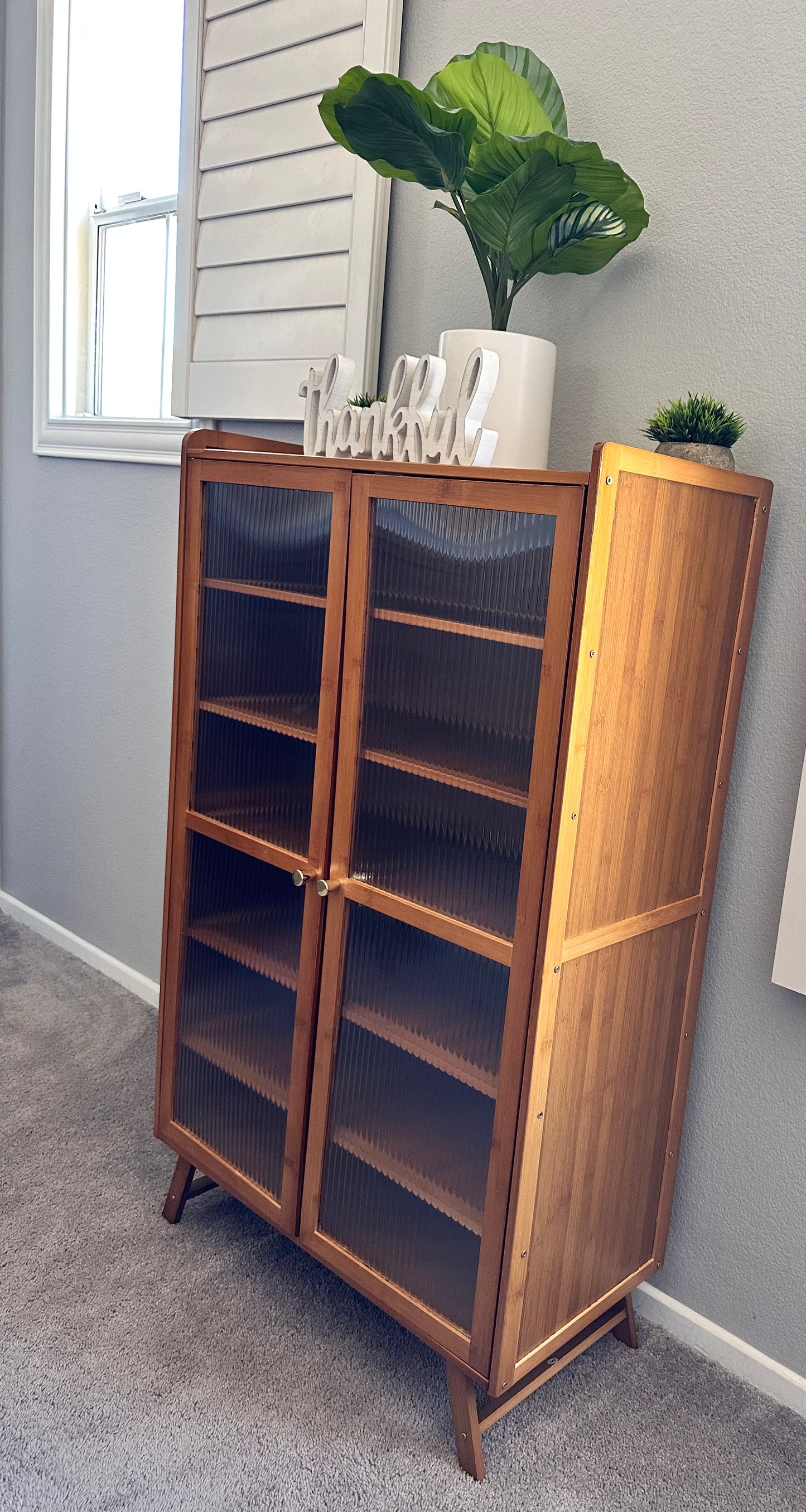 Bamboo 7 Tier Shoe Rack Cabinet