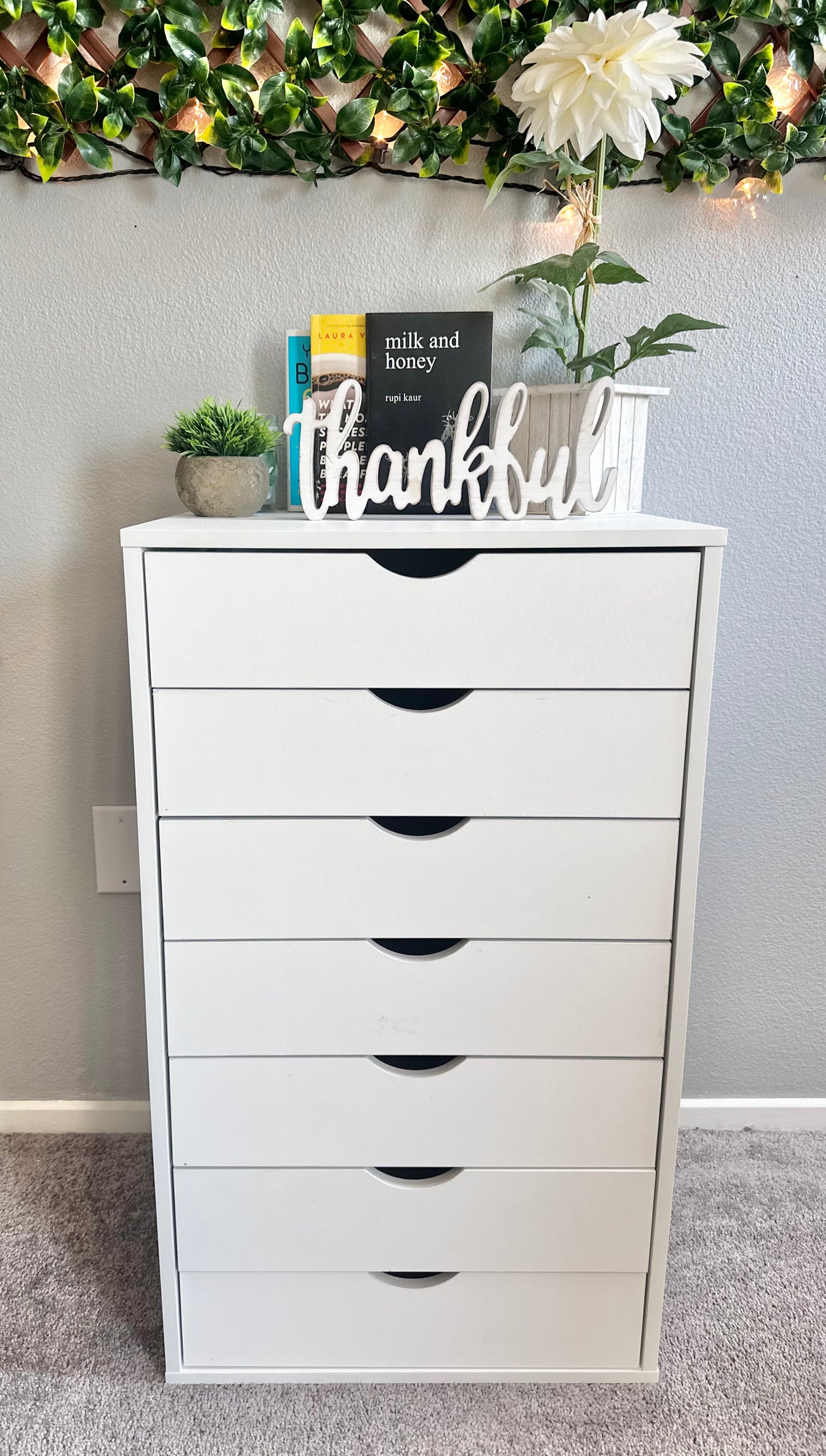 White 7 Drawer Storage Unit