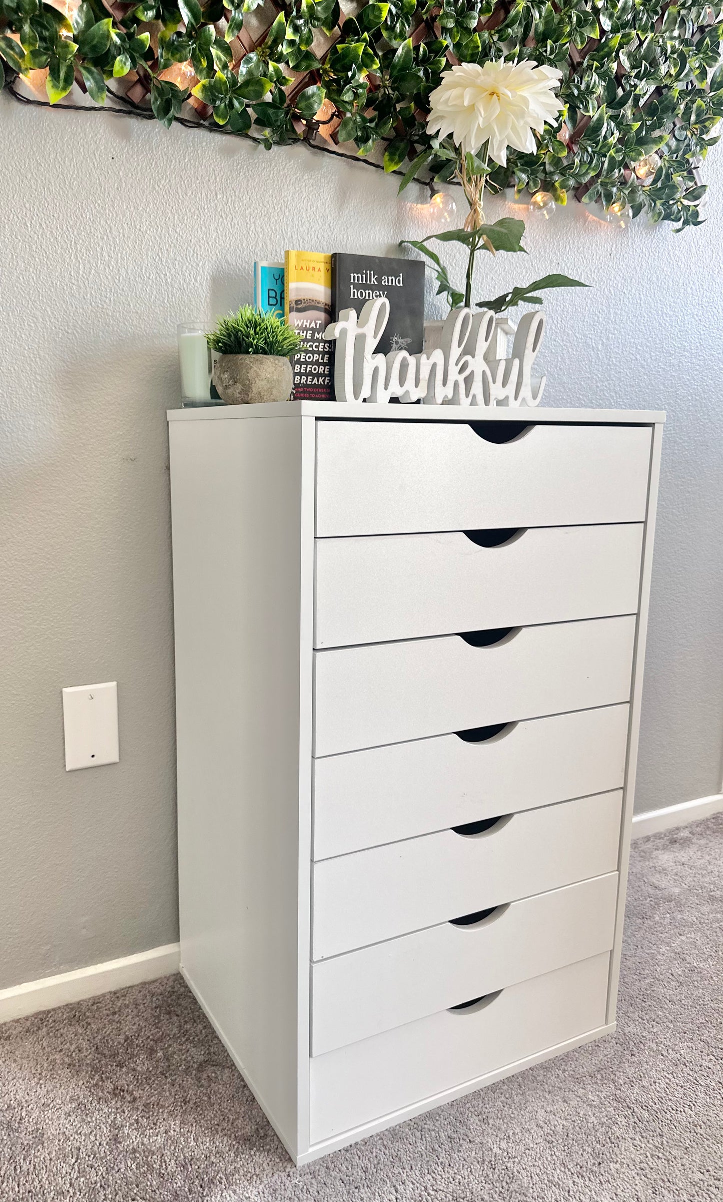 White 7 Drawer Storage Unit