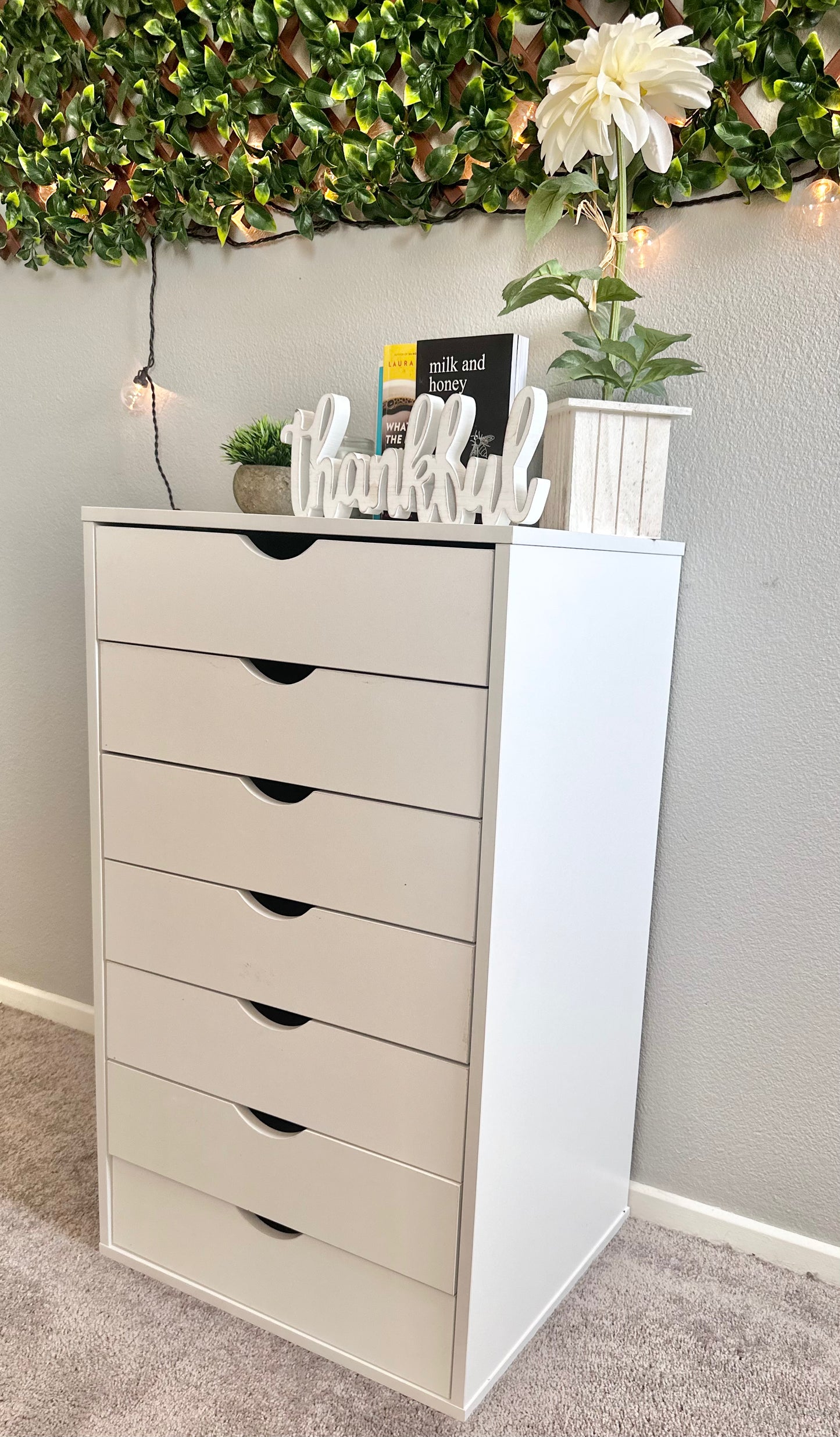 White 7 Drawer Storage Unit