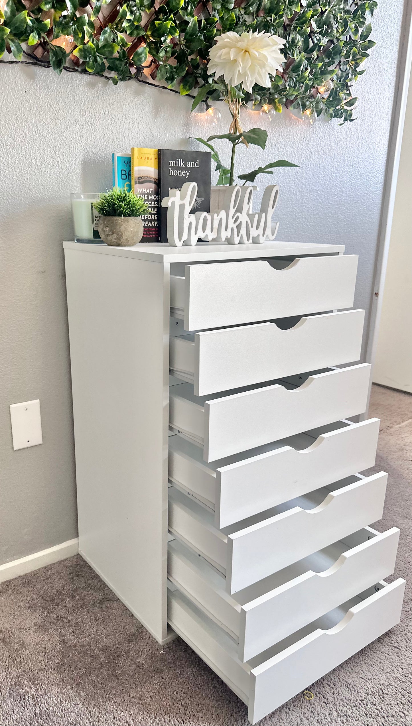 White 7 Drawer Storage Unit