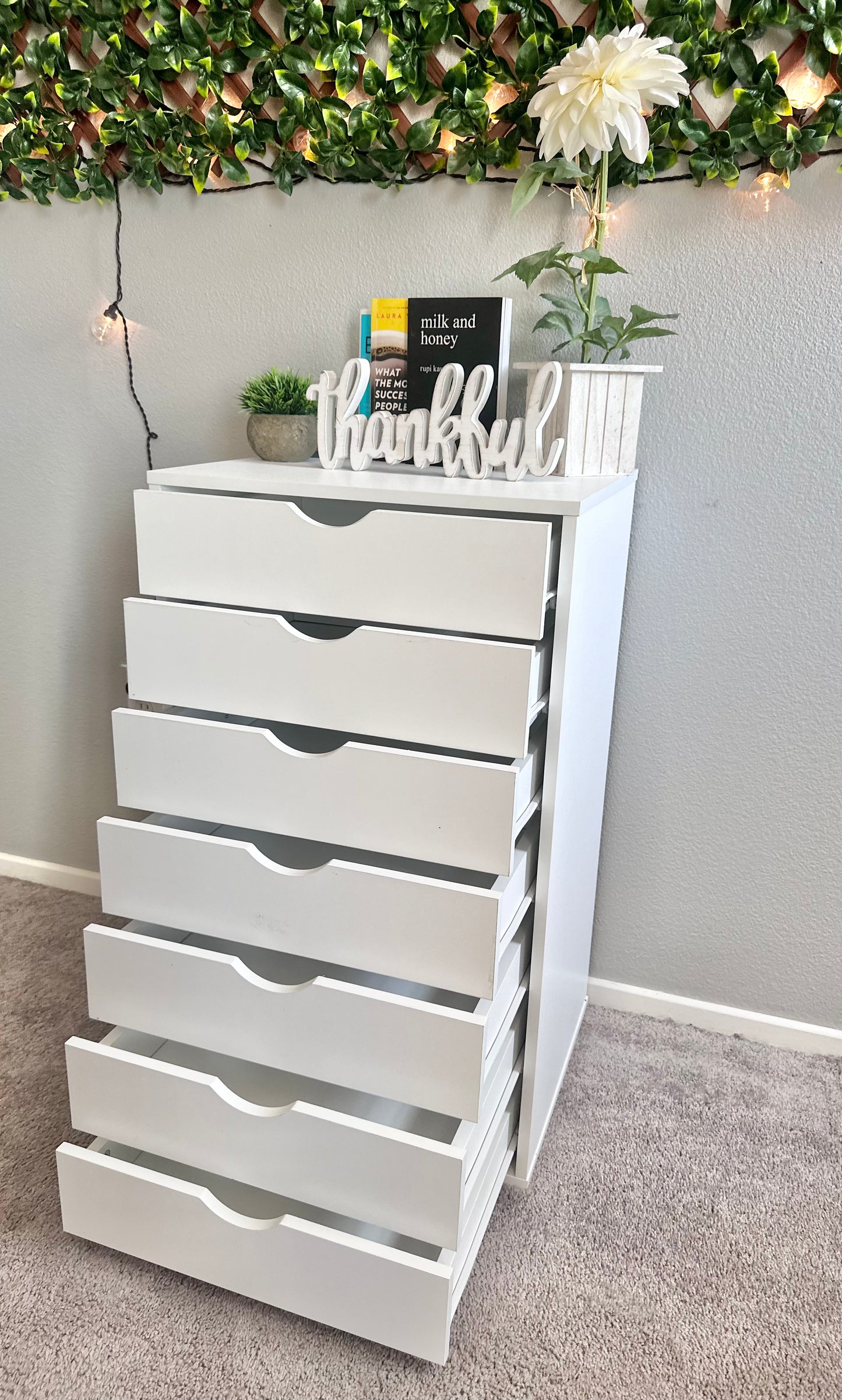 White 7 Drawer Storage Unit