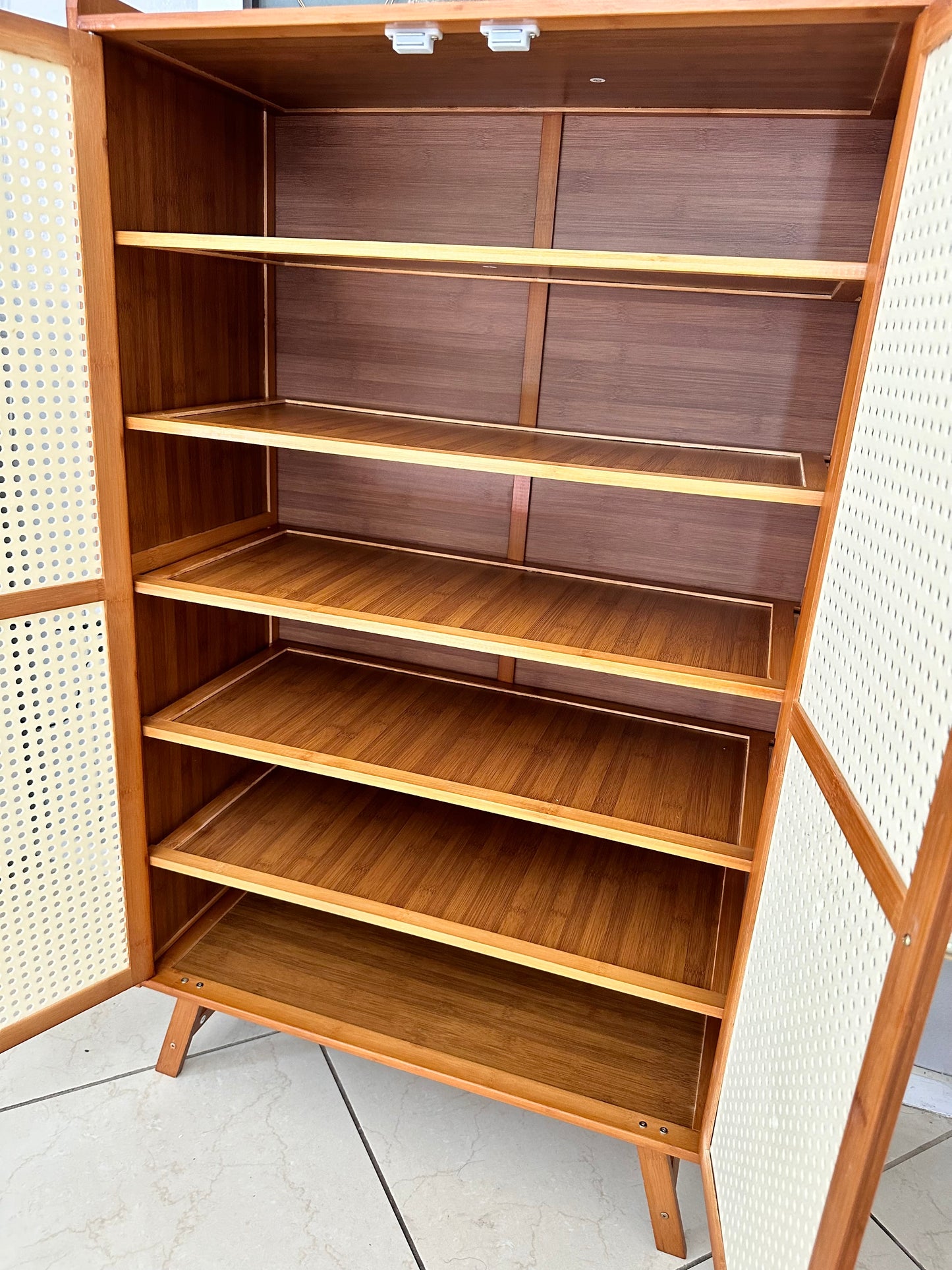 Bamboo Shoe Cabinet