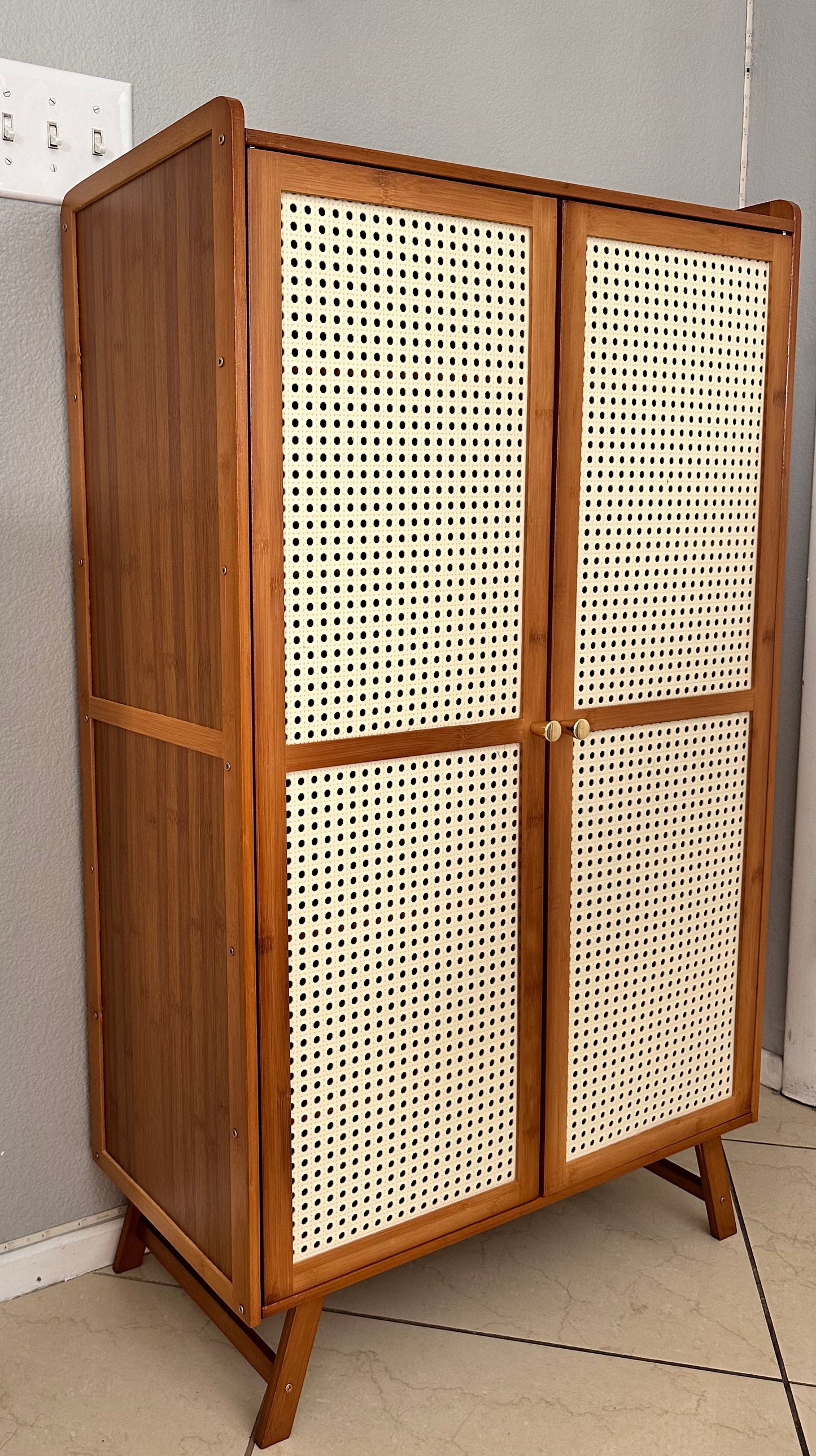 Bamboo Shoe Cabinet