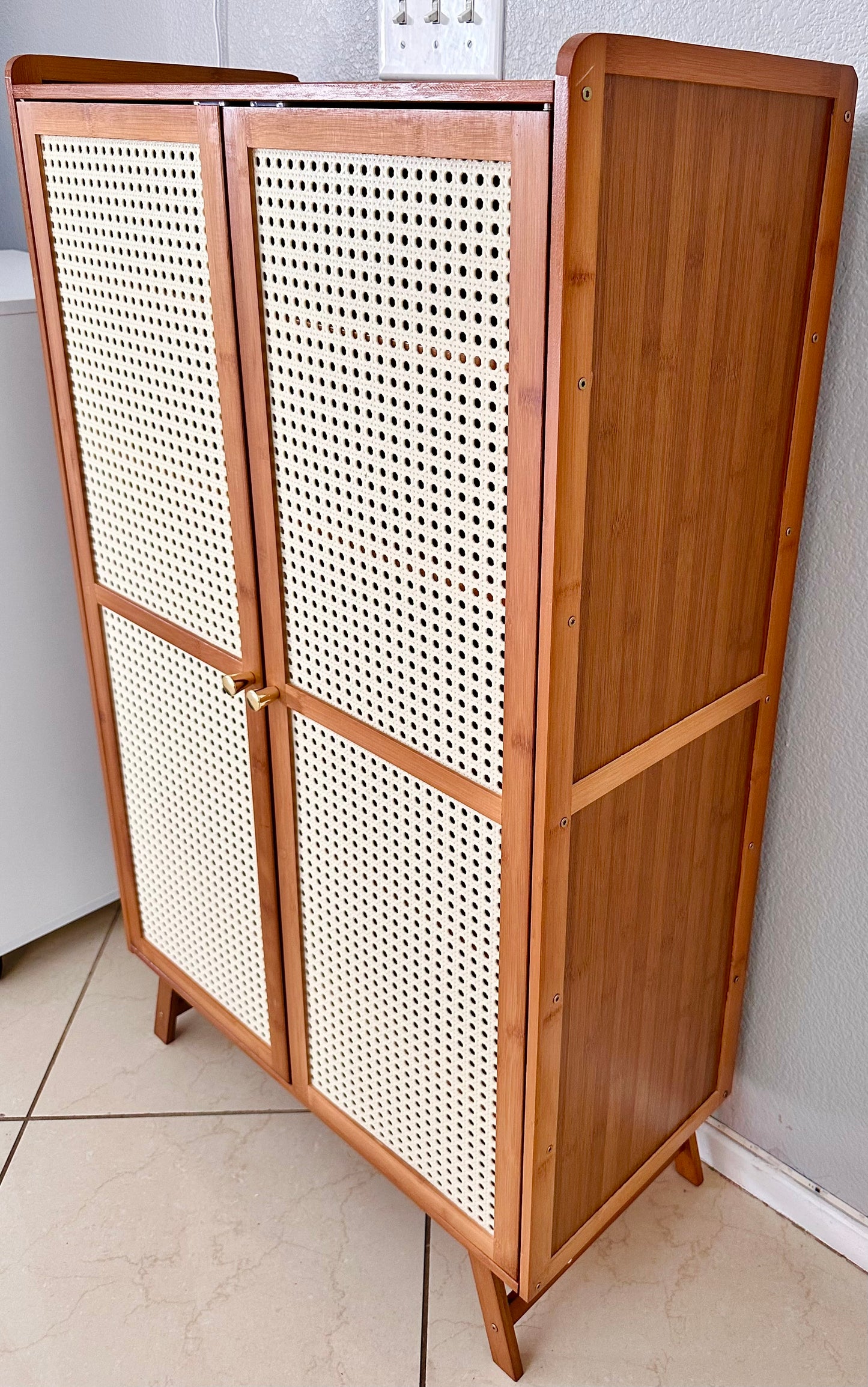 Bamboo Shoe Cabinet