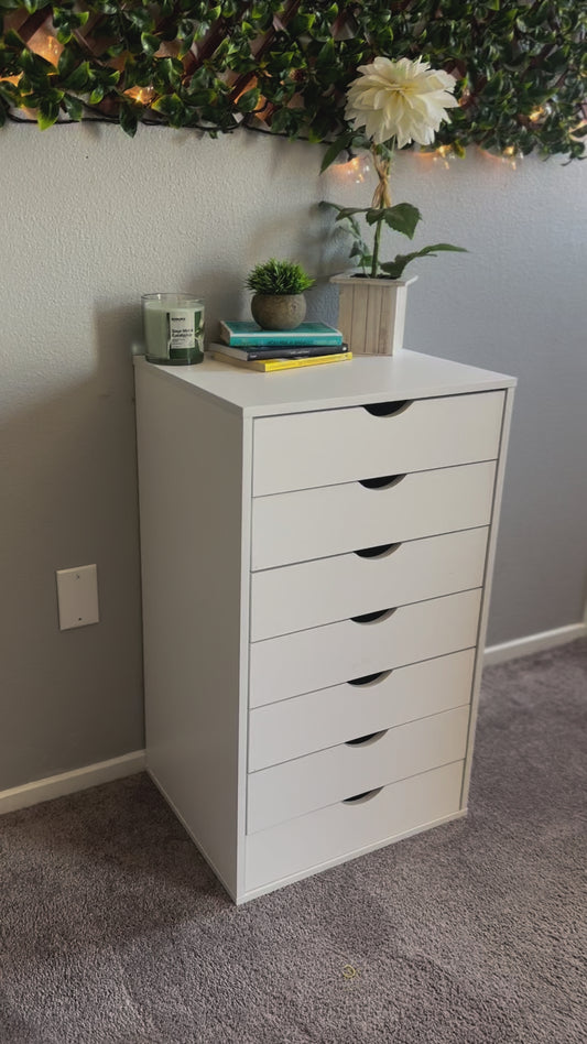 White 7 Drawer Storage Unit